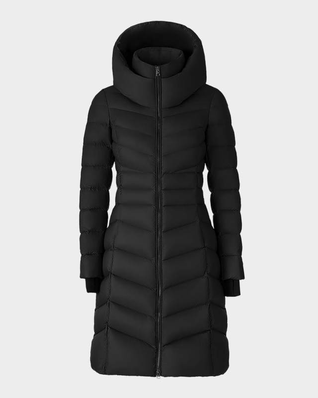 Lita-U Down Fit-&-Flare Hooded Coat